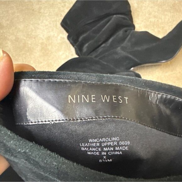 Nine West Womens Black Suede Mid Calf Boots Size 8.5 - Picture 14 of 14